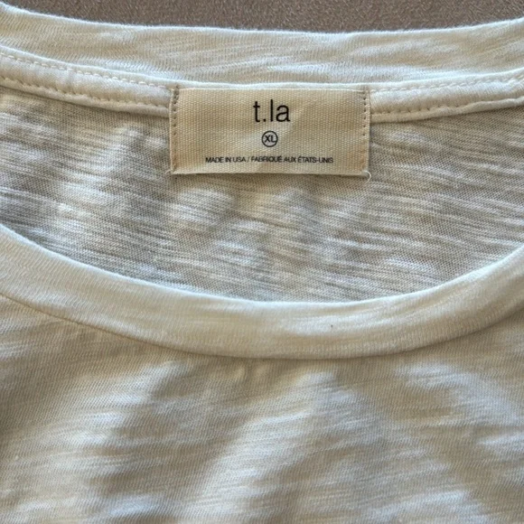 Anthropologie T.La Woven Flutter Sleeve Tee • size xl • NWOT - Picture 6 of 10